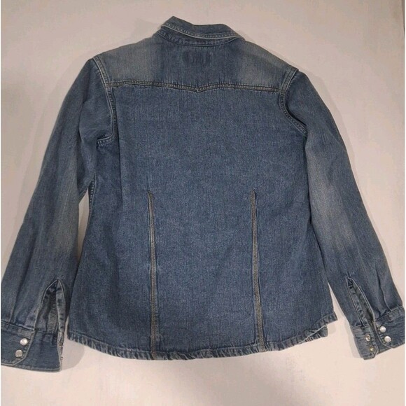 VTG 90s Y2K Cabela's Western Denim Jean Shirt Pearl Snap Rodeo Womens Med Cotton - Picture 6 of 6
